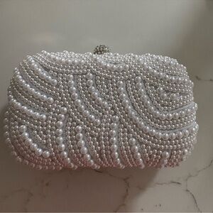 Pearl-Embellished Clutch